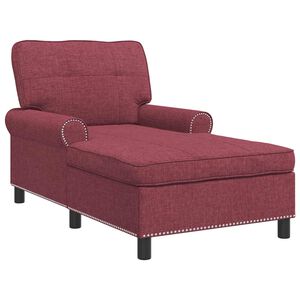 vidaXL Sill&oacute;n reclinable con coj&iacute;n Rojo vino 91 x 157 x 91 cm tela