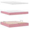 vidaXL Cama con almacenamiento Rosa 160 x 200 cm Terciopelo