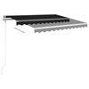 vidaXL Toldo autom&aacute;tico con LED y sensor de viento antracita 350x250cm