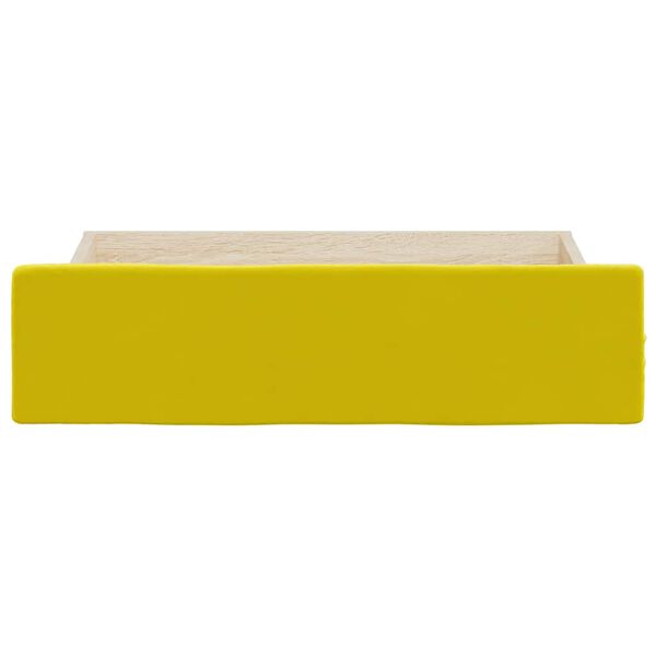 vidaXL Cajones de cama 2 uds madera ingeniería y terciopelo amarillo