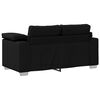 vidaXL Sof&aacute; 2 pcs Negro 219 x 80 x 82 cm tela