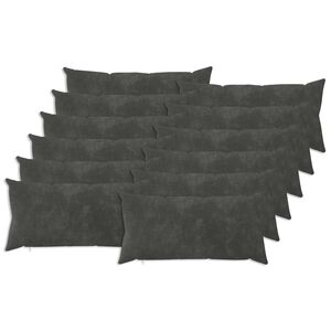 vidaXL Funda de almohada 12 pcs HEERLEN Antracita 40 x 80 cm
