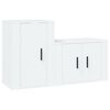 vidaXL Set de muebles de TV 2 piezas madera contrachapada blanco