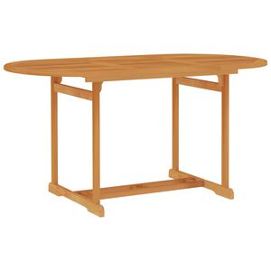 vidaXL Mesa de jard&iacute;n de madera maciza de teca 150x90x75 cm