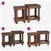 vidaXL Soporte de plantas 2 pcs Marr&oacute;n 70 x 11 x 27 cm Madera de Caoba