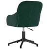 vidaXL Silla de oficina giratoria de terciopelo verde oscuro