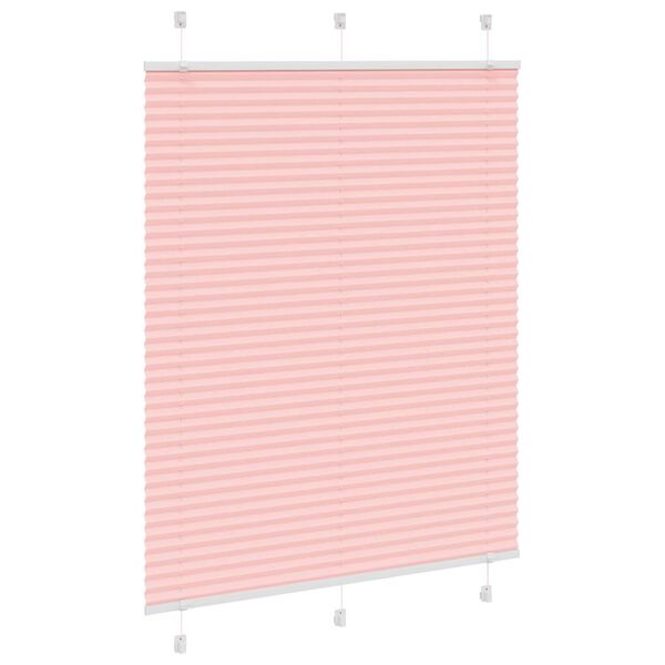vidaXL Estor Plisado rosa 110x150 cm Tela Ancho 109,4 cm Poli&eacute;ster