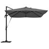 vidaXL Parasol Roma de Brazo Lateral Manual Antracita y Negro