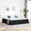 vidaXL Cama con almacenamiento y colch&oacute;n Negro 200 x 200 cm Poli&eacute;ster