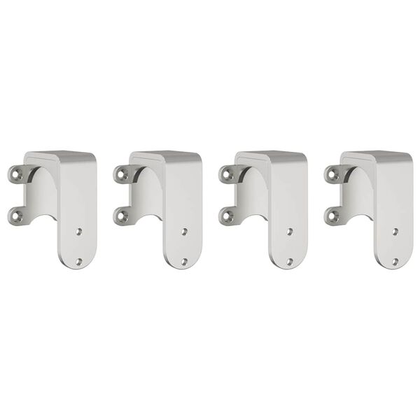 vidaXL Kit de herrajes para puerta corredera 183 cm acero plateado
