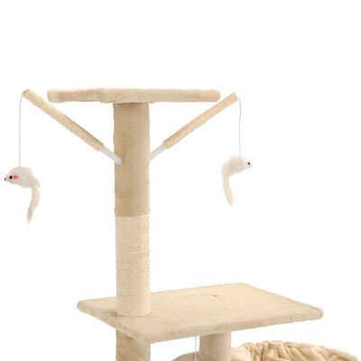 vidaXL Rascador para gatos poste rascador de sisal 230-250 cm beige