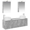 vidaXL Juego de Muebles de Ba&ntilde;o 5 uds. Gris Hormig&oacute;n