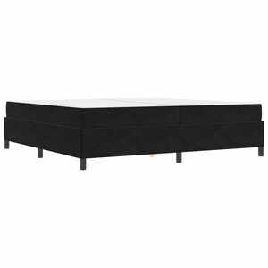 vidaXL Estructura de cama con colch&oacute;n Negro 200 x 200 cm tela