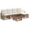vidaXL Conjunto de sof&aacute;s de jard&iacute;n 6 pcs Beige rat&aacute;n sint&eacute;tico