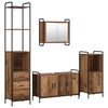 vidaXL Juego de Muebles de Ba&ntilde;o 4 uds. Madera envejecida