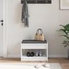 vidaXL Banco de entrada 63 x 38 x 45 cm Madera Ingenierizada y Tela