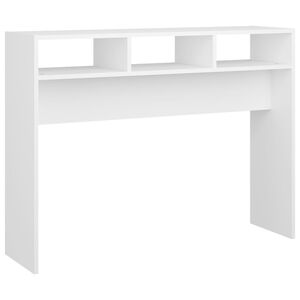 vidaXL Mesa consola madera de ingenier&iacute;a blanco 105x30x80 cm