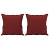 vidaXL Sof&aacute; de 2 plazas con almohadas y cojines tela rojo tinto 120 cm