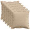 vidaXL Funda de almohada 6 uds. HOUTEN Gris topo 50 x 50 cm pana