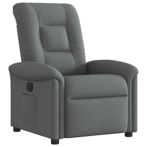 vidaXL Sill&oacute;n reclinable de tela gris oscuro