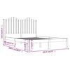 vidaXL Estructura de cama doble sin colch&oacute;n madera maciza