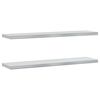 vidaXL Estantes de pared 2 uds acero inoxidable plateado 100x23,5 cm