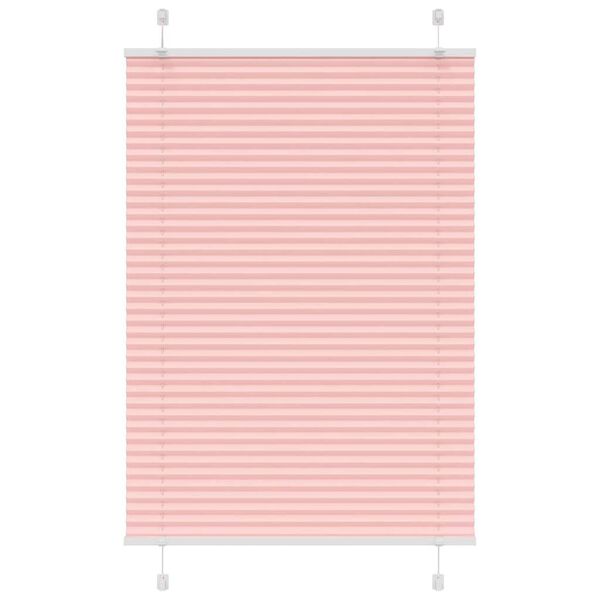 vidaXL Estor Plisado rosa 85x100 cm Tela Ancho 84,4 cm Poli&eacute;ster