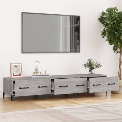 vidaXL Mueble para TV madera contrachapada gris Sonoma 150x34,5x30 cm