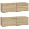 vidaXL Set de muebles para TV 5 pzas madera contrachapada roble Sonoma