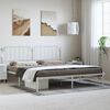 vidaXL Estructura cama sin colch&oacute;n con cabecero metal blanco 183x213cm