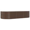 vidaXL Jardinera acero galvanizado marr&oacute;n 291x140x68 cm
