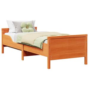 vidaXL Estructura de cama Marr&oacute;n cera 80 x 200 cm Madera de ingenier&iacute;a