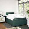 vidaXL Cama box spring con colch&oacute;n terciopelo verde oscuro 120x200 cm