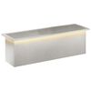 vidaXL Jardinera para jard&iacute;n con luces LED Plateado 30 x 100 x 30 cm