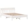 vidaXL Estructura de cama sin colch&oacute;n madera de pino blanco 135x190 cm