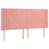 vidaXL Cama box spring colch&oacute;n y LED terciopelo rosa 180x200 cm