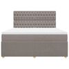 vidaXL Cama box spring con colch&oacute;n tela gris taupe 180x200 cm