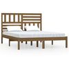 vidaXL Estructura cama madera maciza de pino marr&oacute;n miel 150x200 cm