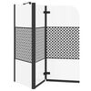 vidaXL Enclosure para baño Geométrico Manual Negro 120 x 67 x 129 cm