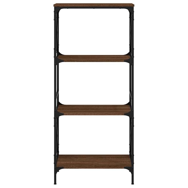 vidaXL Librer&iacute;a 4 estantes madera ingenier&iacute;a roble marr&oacute;n 59x35x132cm
