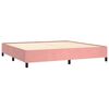 vidaXL Cama box spring con colch&oacute;n terciopelo rosa 200x200 cm
