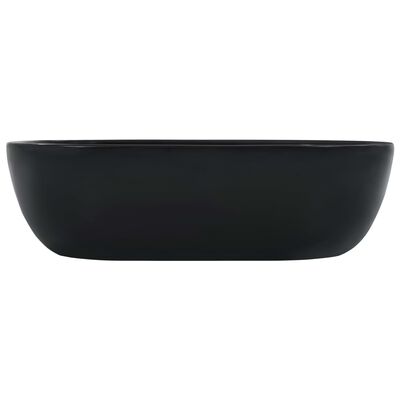 vidaXL Lavabo 45,5x32x13 cm cerámica negro