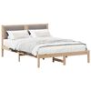 vidaXL Estructura de Cama con Cabecera Tapizada Taup&eacute; 135 x 190 cm