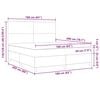vidaXL Cama tipo Box Spring Gris Oscuro y 160 x 200 cm Tela de Pana