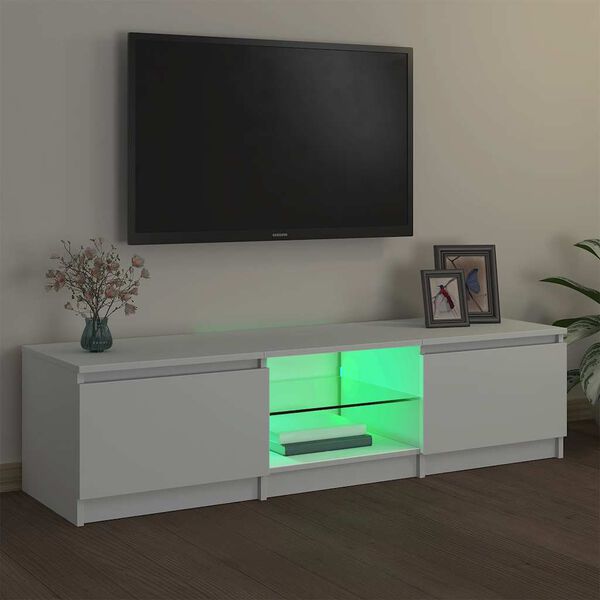 vidaXL Mueble para TV con luces LED blanco 140x40x36 cm