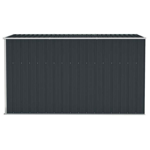 vidaXL Cobertizo de jardín de pared acero galvanizado 118x288x178 cm