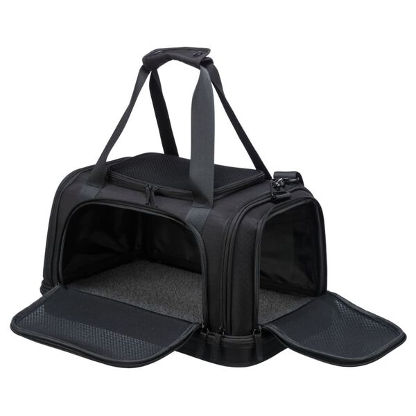 TRIXIE Bolso para transporte a&eacute;reo de perros Plane negro 44x28x25 cm