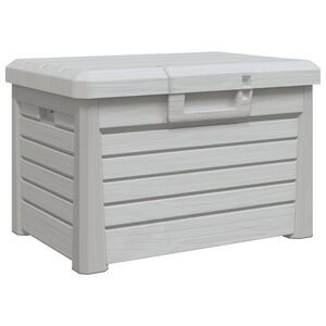 vidaXL Ba&uacute;l para cojines polipropileno gris 73x50,5x46,5 cm