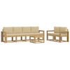 vidaXL Conjunto de sof&aacute;s de exterior 7 uds. 6 plaza y Beige