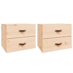 vidaXL Mesitas de noche de pared 2 uds 50x36x40 cm